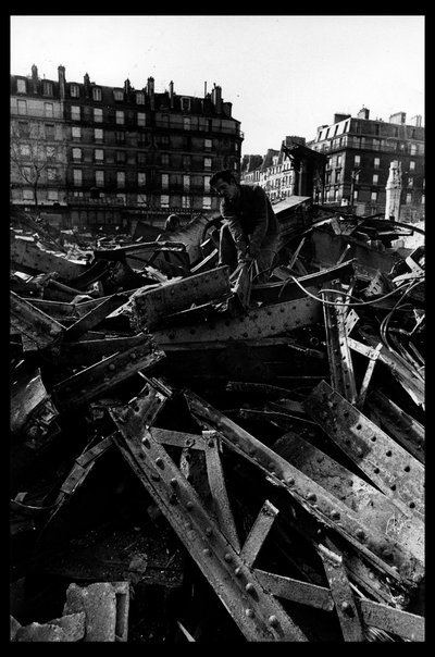 Démolition du marché central à Paris, en août 1971 (photo n/b) - Victor Baltard