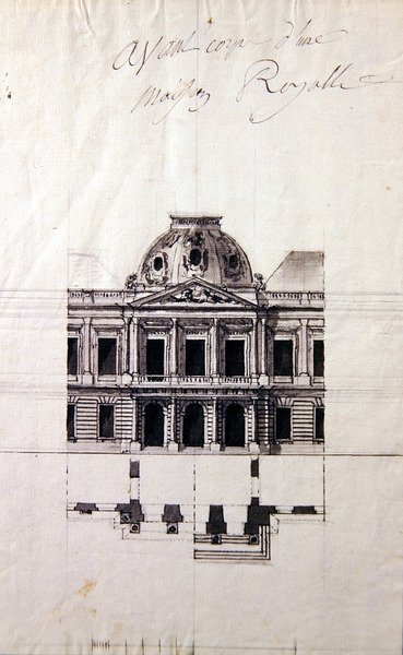Conception pour une façade de maison royale - Victor Louis