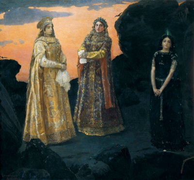 Trois Tsarevnas de la royauté clandestine - Victor Mikhailovich Vasnetsov