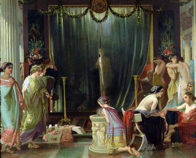 Zeuxis choisissant un modèle pour Hélène - Victor Mottez