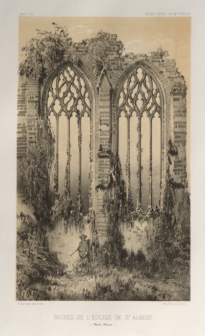 Architecture Pittoresque ou Monuments des XVeme et XVIeme Siecles: Chateaux De France des XV et XVI Siecles: Pl. 38, Ruines De L