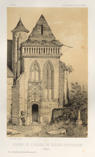 Architecture Pittoresque ou Monuments des XVeme et XVIeme Siecles: Chateaux De France des XV et XVI Siecles: Pl.2, Portail de L