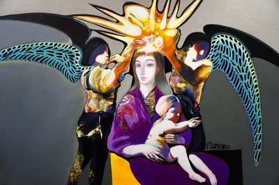 Mère et enfant couronnés - Victor Tkachenko