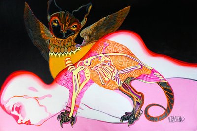 Rêve surréaliste mettant en scène une créature chauve-souris - Victor Tkachenko
