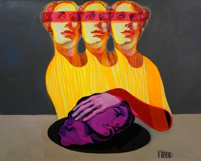 Figures surréalistes : Tête violette - Victor Tkachenko