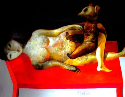 Une femme-ours surréaliste - Victor Tkachenko