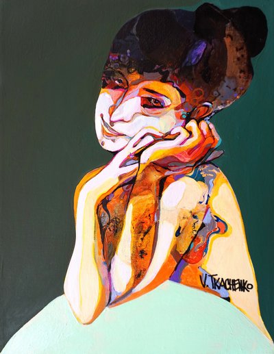 Portrait abstrait plein de vie - Victor Tkachenko