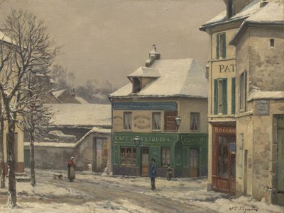 Effet de neige en banlieue, vers 1875-85 - Victor Vignon