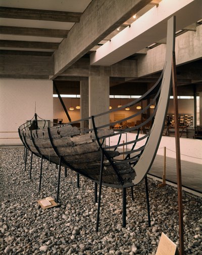 Navire viking (drakkar ou Langskip) trouvé dans le fjord de Roskilde, Danemark, vers 1030 - Viking