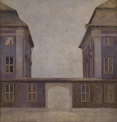 Les bâtiments de la Compagnie asiatique, vus de la rue St. Annæ, Copenhague, 1902 - Vilhelm Hammershøi