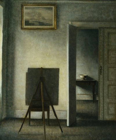 Un intérieur avec le chevalet de l