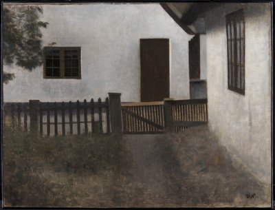 Pignons de maisons. Frederiksværk. Été. - Vilhelm Hammershøi