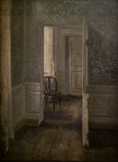 Intérieur avec chaise Windsor - Vilhelm Hammershoi