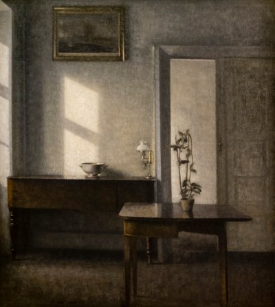 Intérieur avec un pot de fleurs, Bredgade 25 - Vilhelm Hammershoi