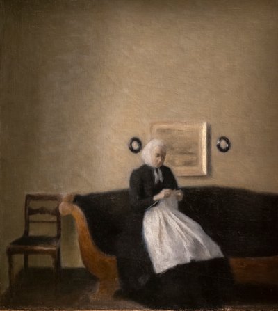 Intérieur avec la mère de l