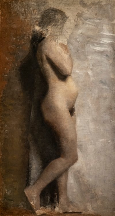 Modèle féminin nu, profil - Vilhelm Hammershoi
