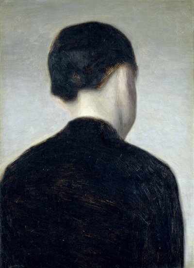 Figure assise, vue de dos (Anna Hammershoi) 1884 - Vilhelm Hammershoi