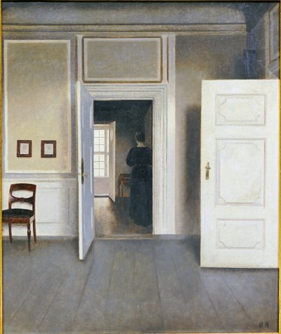 Femme dans un intérieur, Strandgrade 30, 1901 - Vilhelm Hammershoi