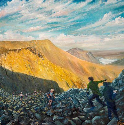 Dick mène les Billies au point de contrôle 7, 2024 (huile sur toile) - Vincent Alexander Booth