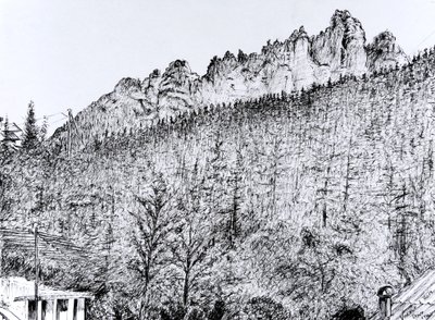 Dolomites depuis un balcon à Dont, Italie - Vincent Alexander Booth