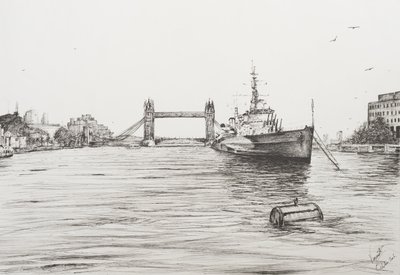 HMS Belfast sur la Tamise à Londres, 2006 - Vincent Alexander Booth