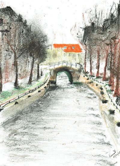 Hollande, vue sur le canal - Vincent Alexander Booth