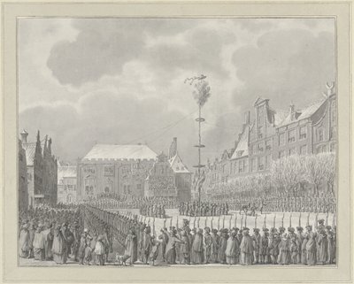 Abolition de la Stathoudérat sur la Grand-Place de Haarlem, 1795 - Vincent Jansz. van der Vinne