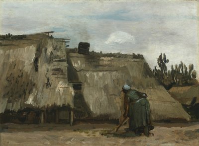 Paysanne creusant devant son cottage - Vincent van Gogh