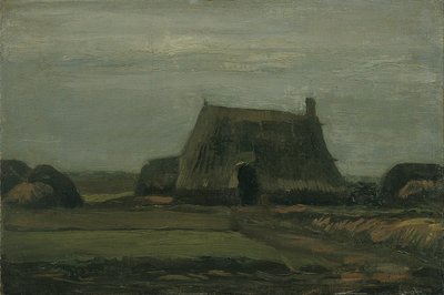 Ferme avec tas de tourbe - Vincent van Gogh