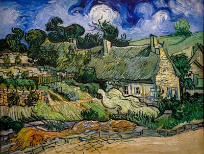 Maison avec toit de paille à Cordeville - Vincent van Gogh