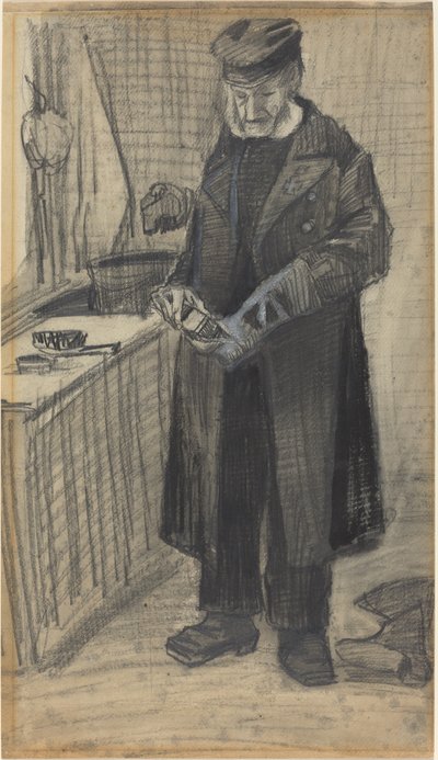 Homme polissant une botte - Vincent van Gogh