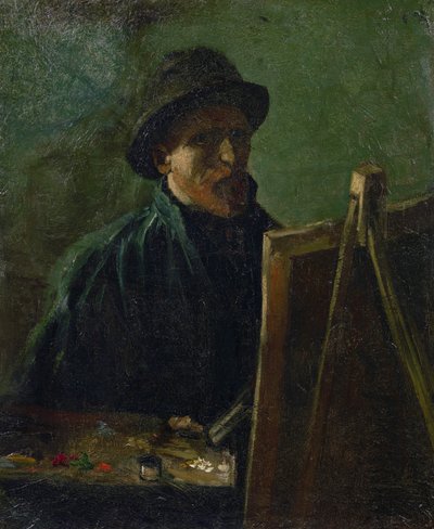 Autoportrait au chevalet par Gogh, Vincent, van (1853-1890) - Vincent van Gogh