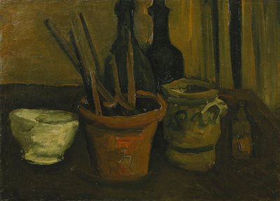 Nature morte aux pinceaux dans un pot à fleurs, 1884 - Vincent van Gogh