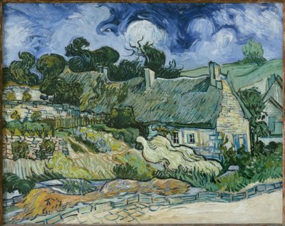 Maisons au toit de chaume à Cordeville, Auvers-sur-Oise - Vincent van Gogh