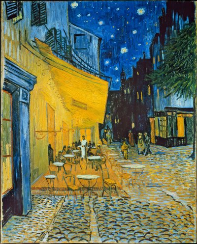 Terrasse des cafés sur la place du Forum à Arles le soir - Vincent van Gogh