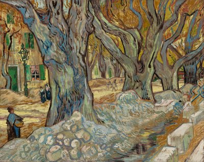 Les grands platanes (Les répareurs de routes à Saint-Rémy) - Vincent van Gogh