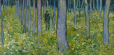 Sous-bois avec deux figures - Vincent van Gogh