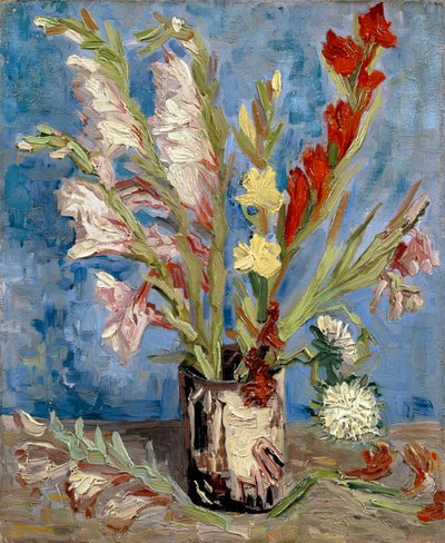 Vase avec des glaïeuls et des asters de Chine - Vincent van Gogh