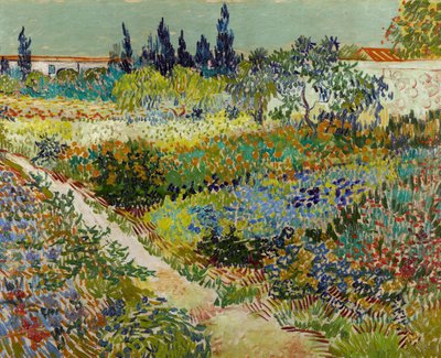 Vue de jardin fleuri avec chemin - Vincent van Gogh