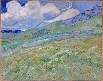 Champ de blé et montagnes - Vincent van Gogh