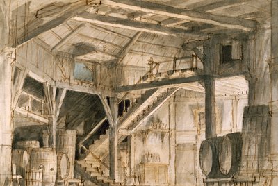 Décor de Francesco Bagnara pour Norma, opéra de Vincenzo Bellini, joué au Théâtre La Fenice à Venise - Vincenzo Bellini