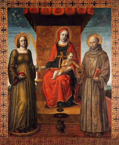 Vierge en majesté et l