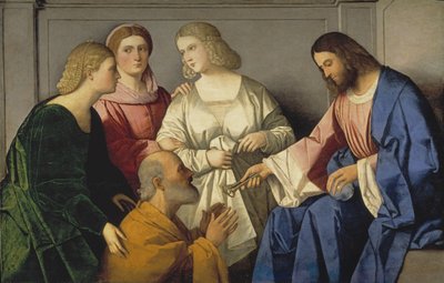 Christ donnant les clés à Saint Pierre - Vincenzo di Biagio Catena