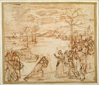 Le cardinal Bessarion présentant à trois représentants de la Scuola della Carità à Venise le reliquaire avec un fragment de la Vraie Croix - Vittore Carpaccio