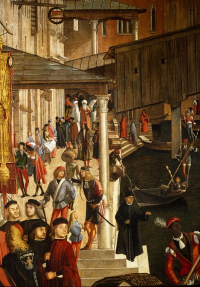 Le Miracle de la Relique de la Sainte Croix au Pont du Rialto à Venise (détail) - Vittore Carpaccio