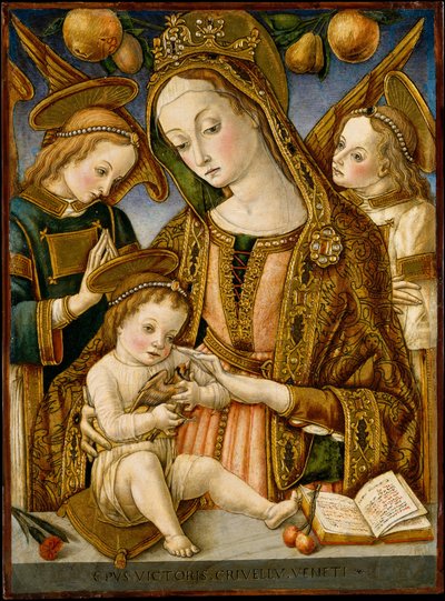 Madone et Enfant avec deux anges, vers 1481-82 - Vittore Crivelli