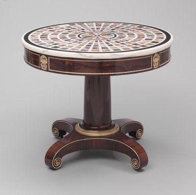 Table néoclassique avec dessus en marbre de spécimen - Voss Voss