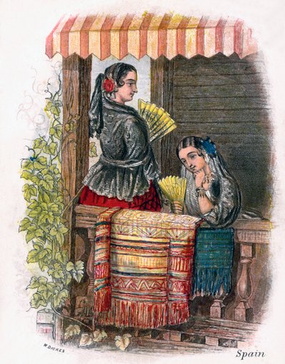 Fille espagnole, 1809 - W. Dickes