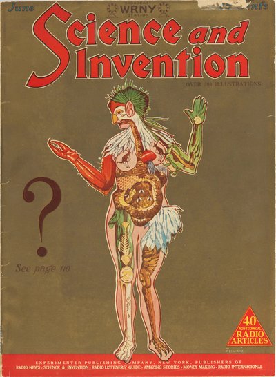 Couverture du magazine Science and Invention, juin 1927 - W. E. Reinicke