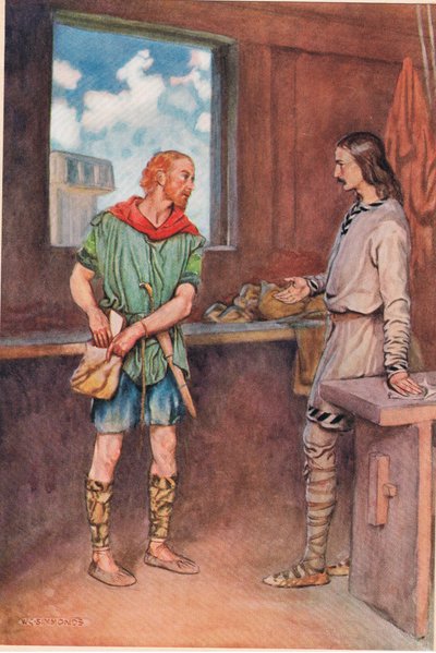 Un marin donne une lettre à Horatio de la part de Hamlet, de 